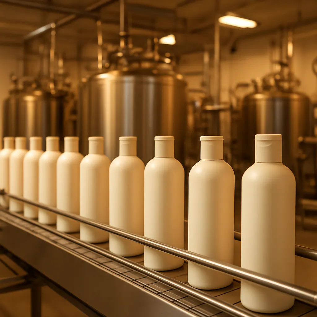 Hair care manufacturing facility with automated filling lines